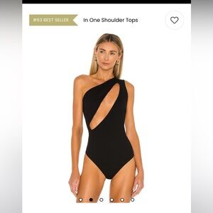 OW Collection Nadine Bodysuit in Caviar